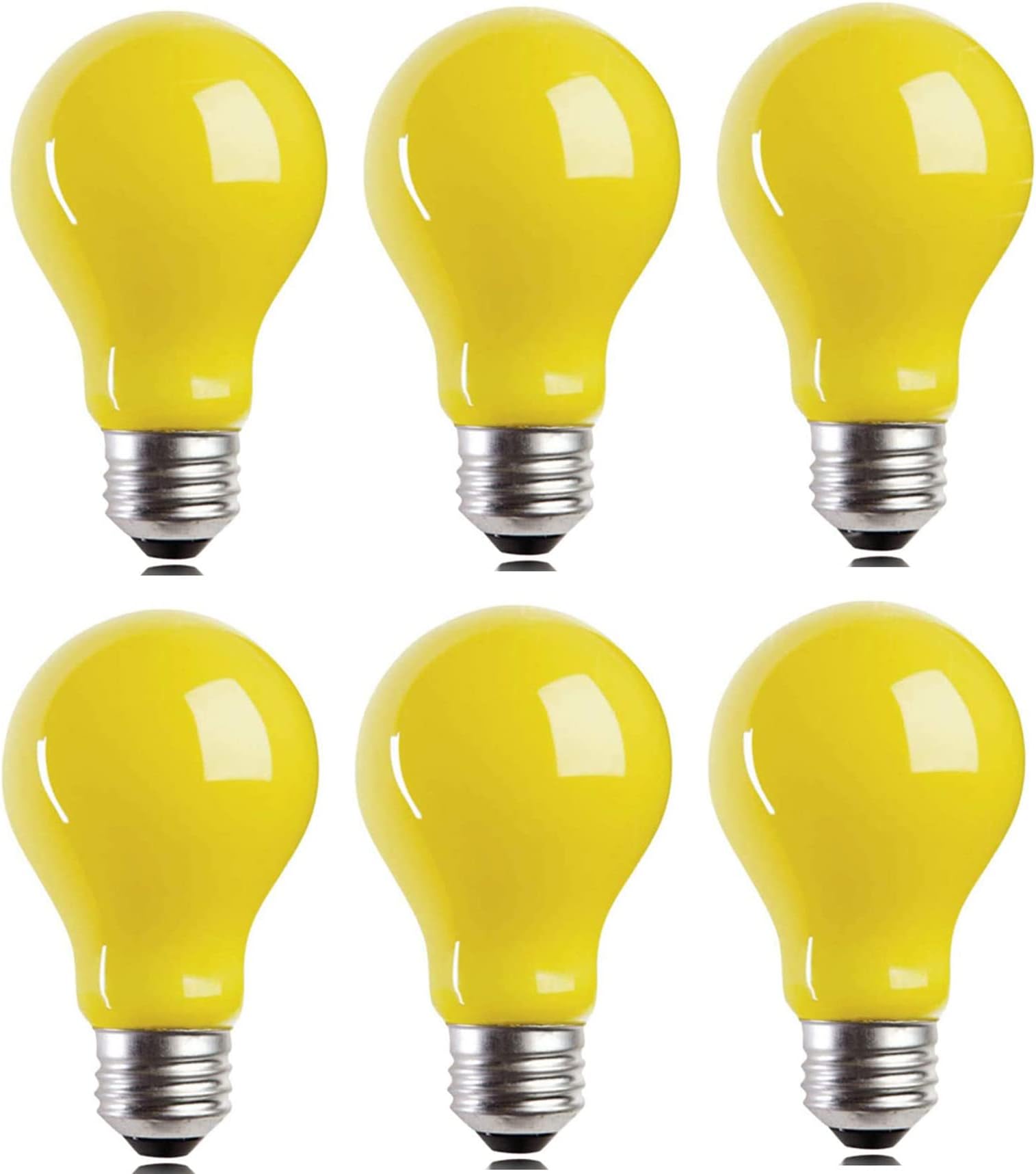 Feit Electric A19/TY/LED 25W Equivalent Dimmable Clear Glass A19 Light Bulb, Yellow - Amazon.com