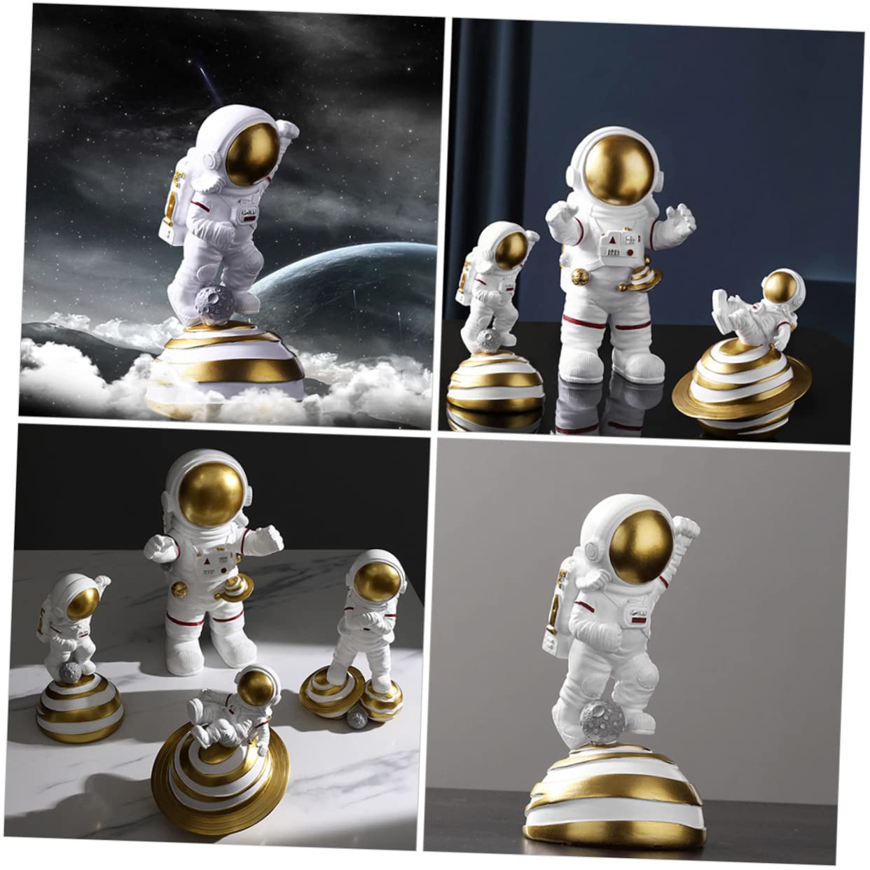 Abaodam Figuras de Astronautas Creativas Estatua de Astronauta para Escritorio de Escritorio para Decoración de Oficina para Exhibición Estantería