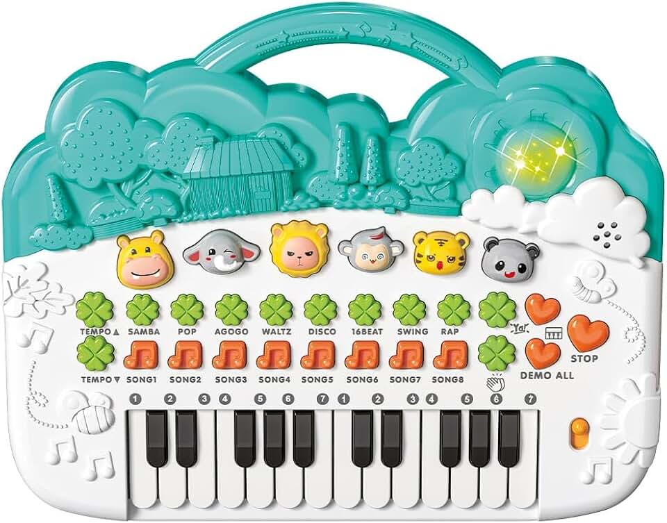 DM Toys Brinquedo Educativo Musical Teclado Animais