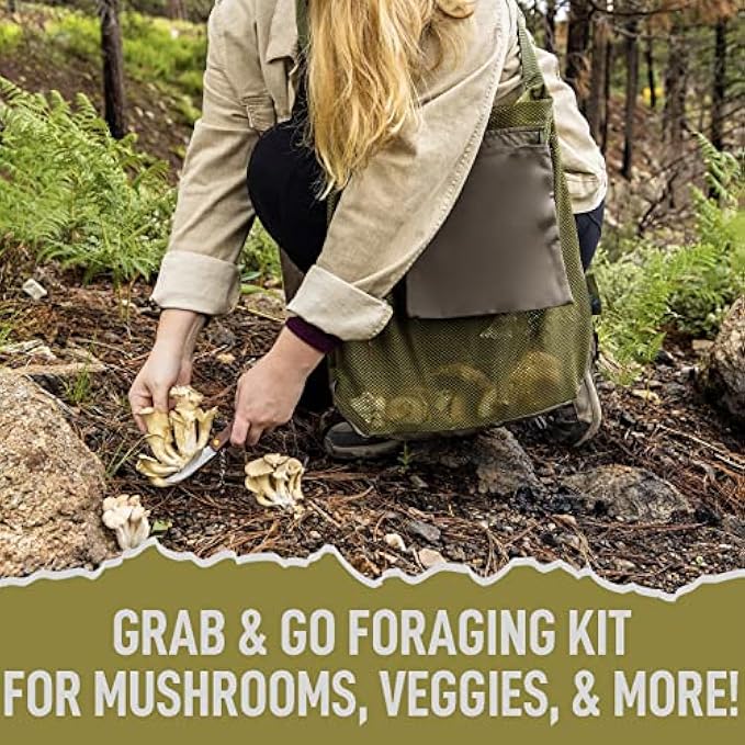 Foraging Bag Foraging kit with Bag and Knife, Mushroom Bag Morel