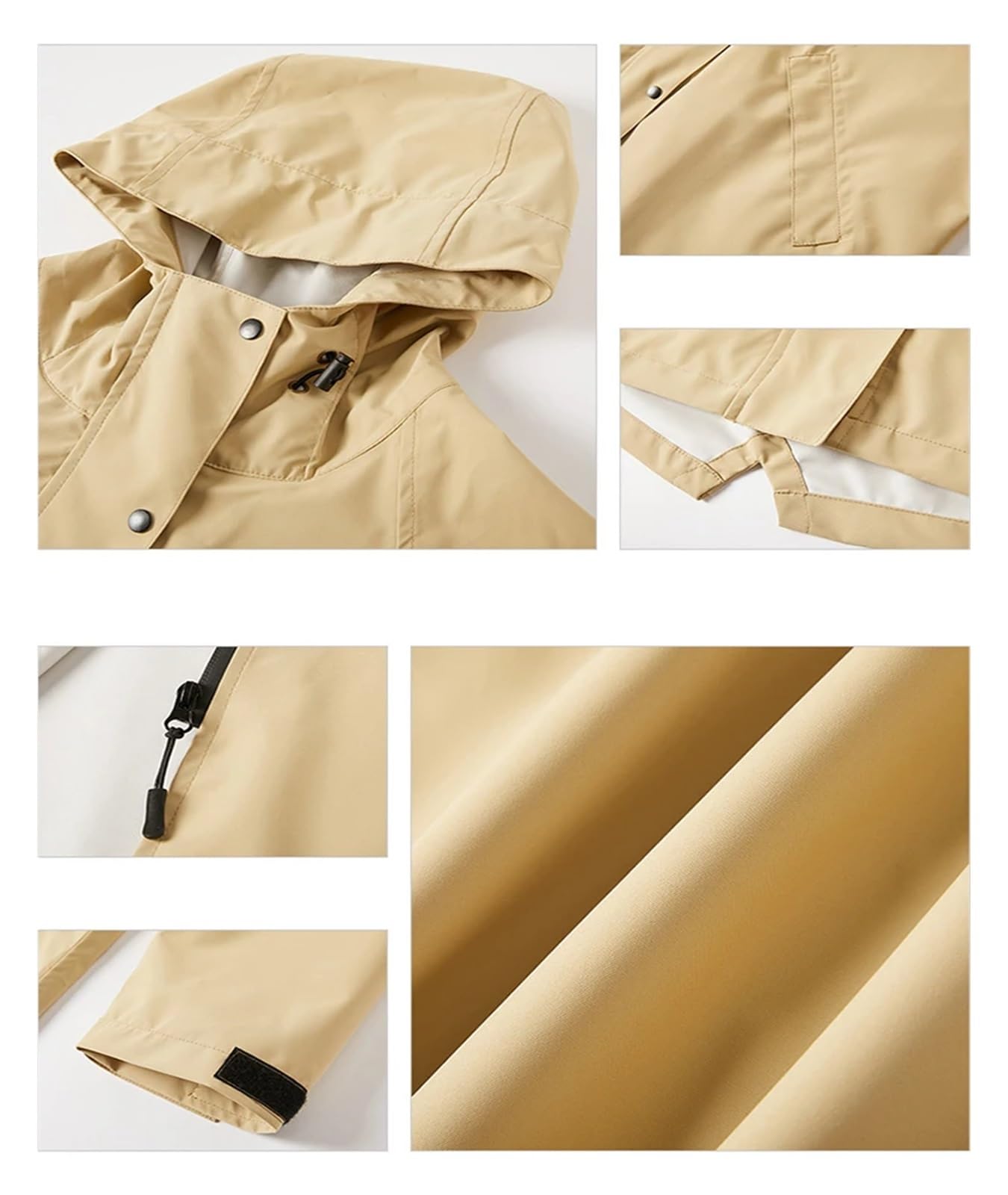 Poncho Impermeabile Giacca antipioggia lunga classica leggera e impermeabile