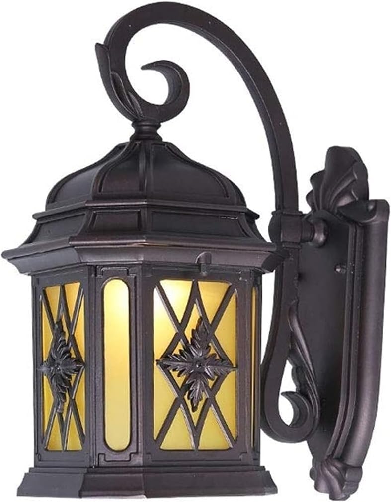 noxozoqm Outdoor Wall Lantern Fixture Waterproof E27 Villa Rustic Porch Retro Patio Wall Light Industrial Landscape Decoration