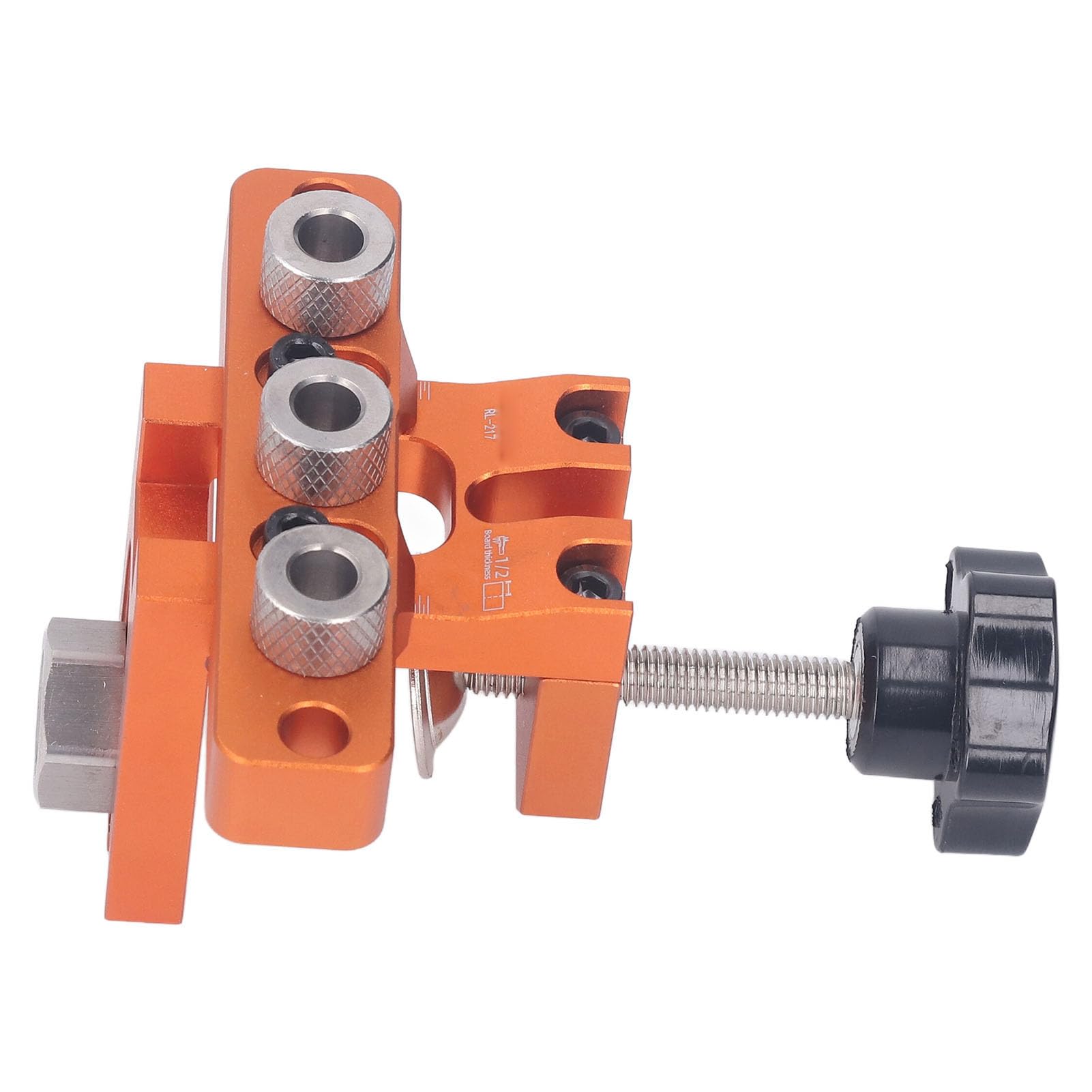 YWBL-WH Plantilla de Bisagra Oculta, Kit de Taladro para Clavijas de Aleación de Aluminio para Tableros de 10-25 Mm, Perforadora 3 en 1 con 4 Brocas, Herramienta de Instalación de Puertas para