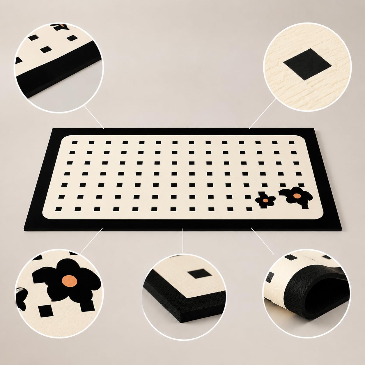 Tapis égouttoir Vaisselle Absorbant en diatomite pour séchage la Cuisine, pour la Cuisine - pour Salle Bain