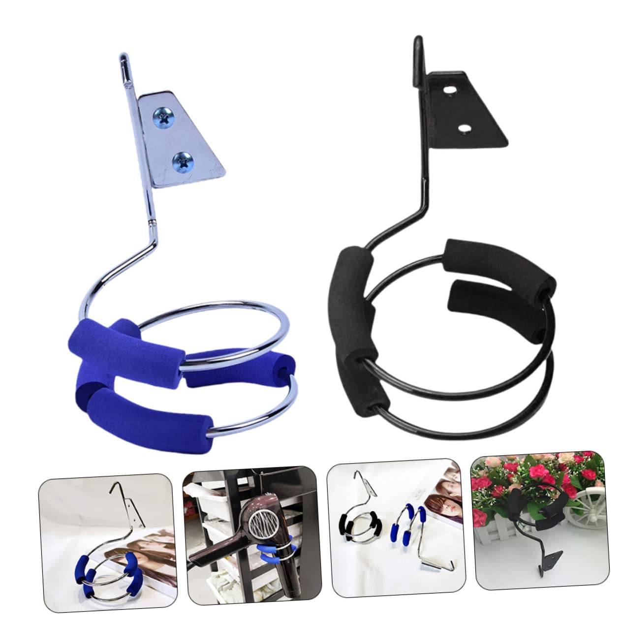 4 Sätze Haartrocknerhalter Lockenwickler Haartrockner Für Lockiges Haar Halterregal Wandmontage Haartrockner Aufbewahrungshalter Haartrockner Aufbewahrungsregal 2 Stück * 4