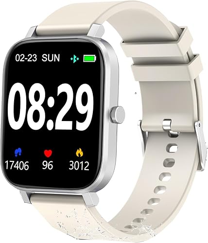 Reloj inteligente con monitor de frecuencia cardíaca, monitor de actividad con podómetro, monitor de sueño, contador de calorías y pasos, reloj