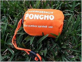 Galaxy Thermal Mylar Emergency Ponchos Raincoat Blanket Reversible Survival Gear for Sport Outdoor Camping Hiking Traveling with Whistle