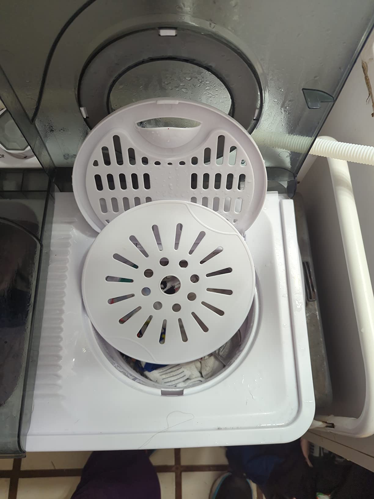 37/mo Finance ROVSUN 26lbs Compact Twin Tub Portable Washing Machine