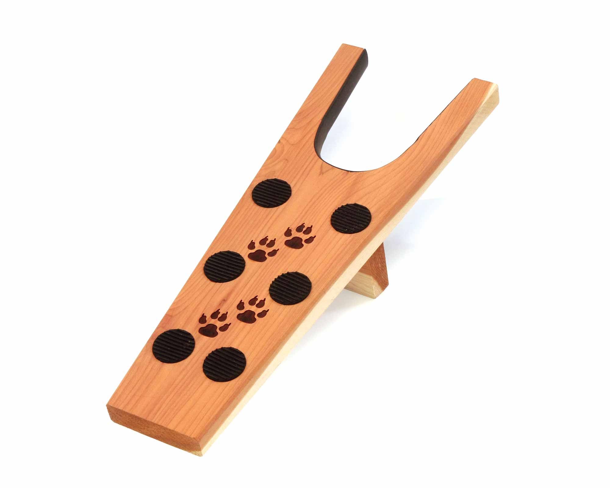 Cathcart Elliot Paw Prints Paw Print Cedar Wood Boot Jack Engraved Wooden Boot Pull