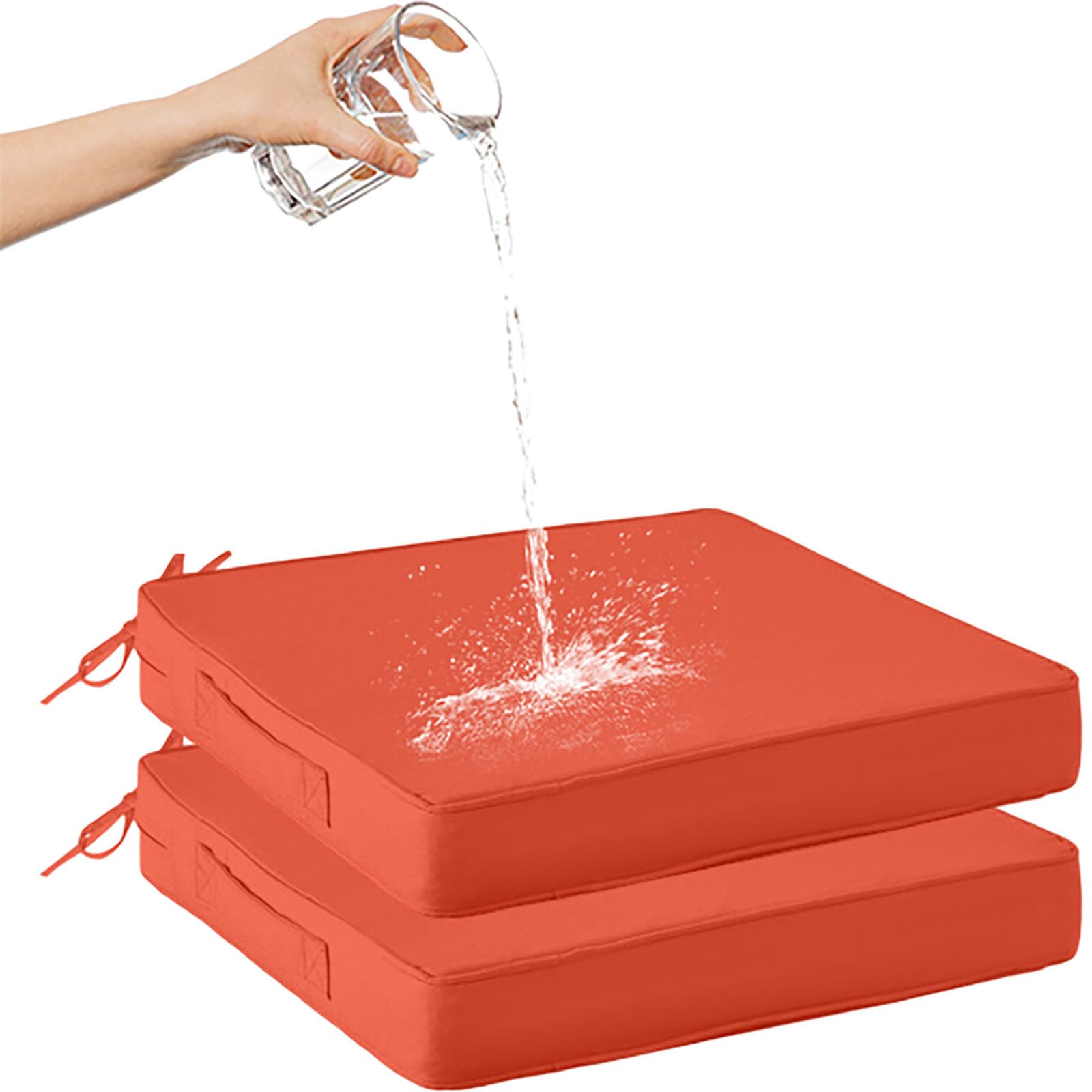 Coussins de chaise d'extérieur orange pour sublimer vos repas sur la terrasse de jardin