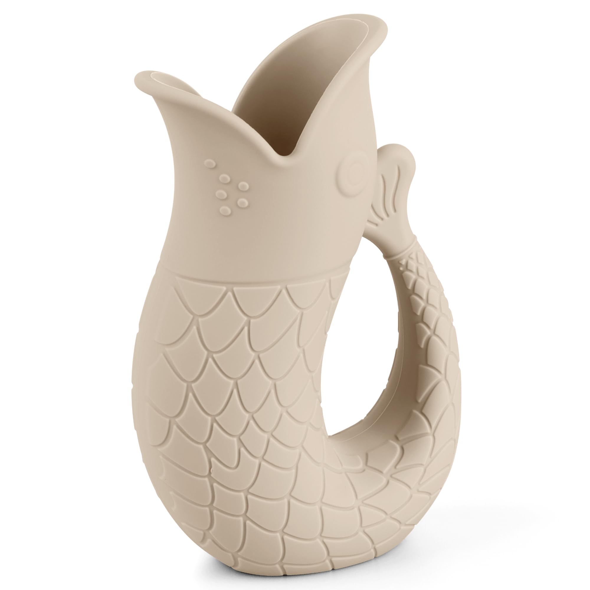 Baby Bath Rinse Cup, Silicone Shampoo Washing Rinse Cup for Kids, Bath Rinse Cup with Handle (Sand)