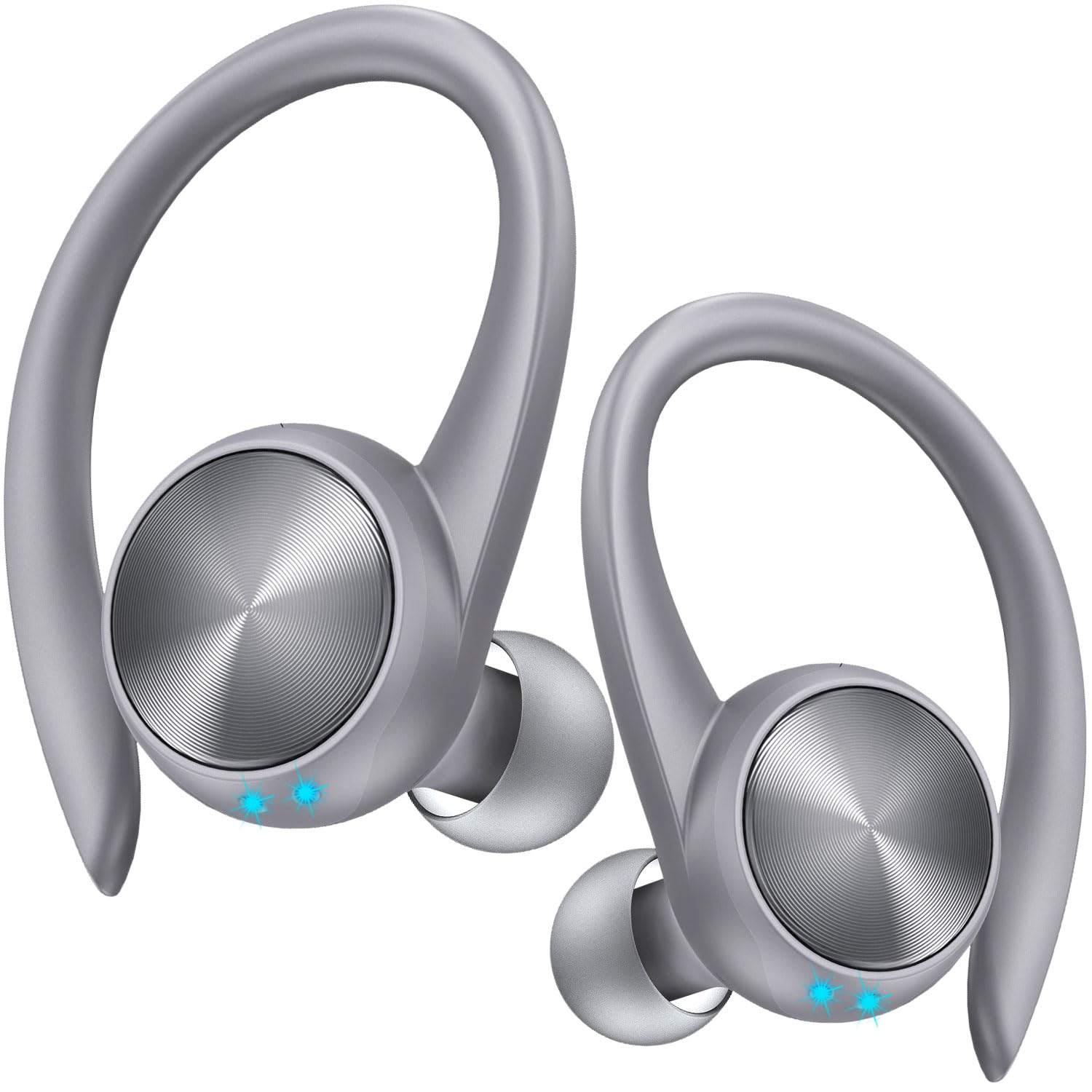 GameXtrem Wireless Earbuds, 60H Playback Earphones Earbuds Charging Case Digital Display Wireless Bluetooth Ear Buds with Ear Hooks for Sports/Workout