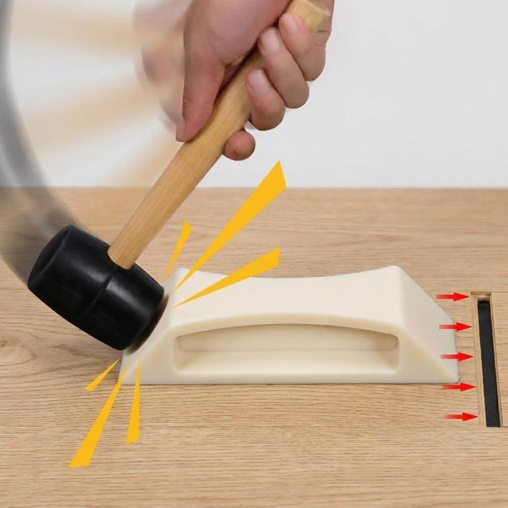 Herramienta de fijación de grietas en el suelo, agarrador de tablones con mazo y juego de almohadillas lavables, kit de reparación de suelos de madera para laminado, madera dura, suelos de vinilo y