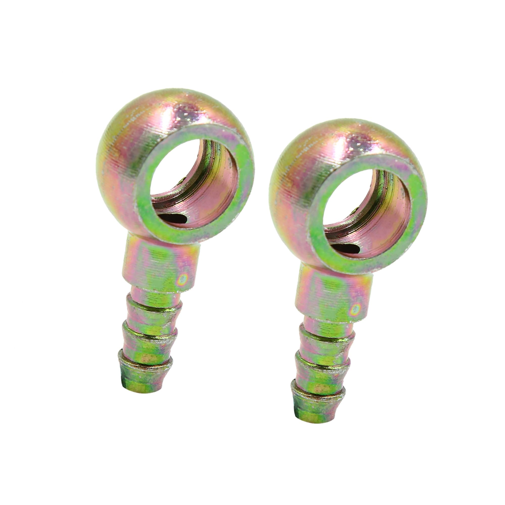 1 4 6mm ID Hose Barb 12mm Banjo Fitting Fuel Line Adapter for Motorcycle Car 2pcs Automotive Parts