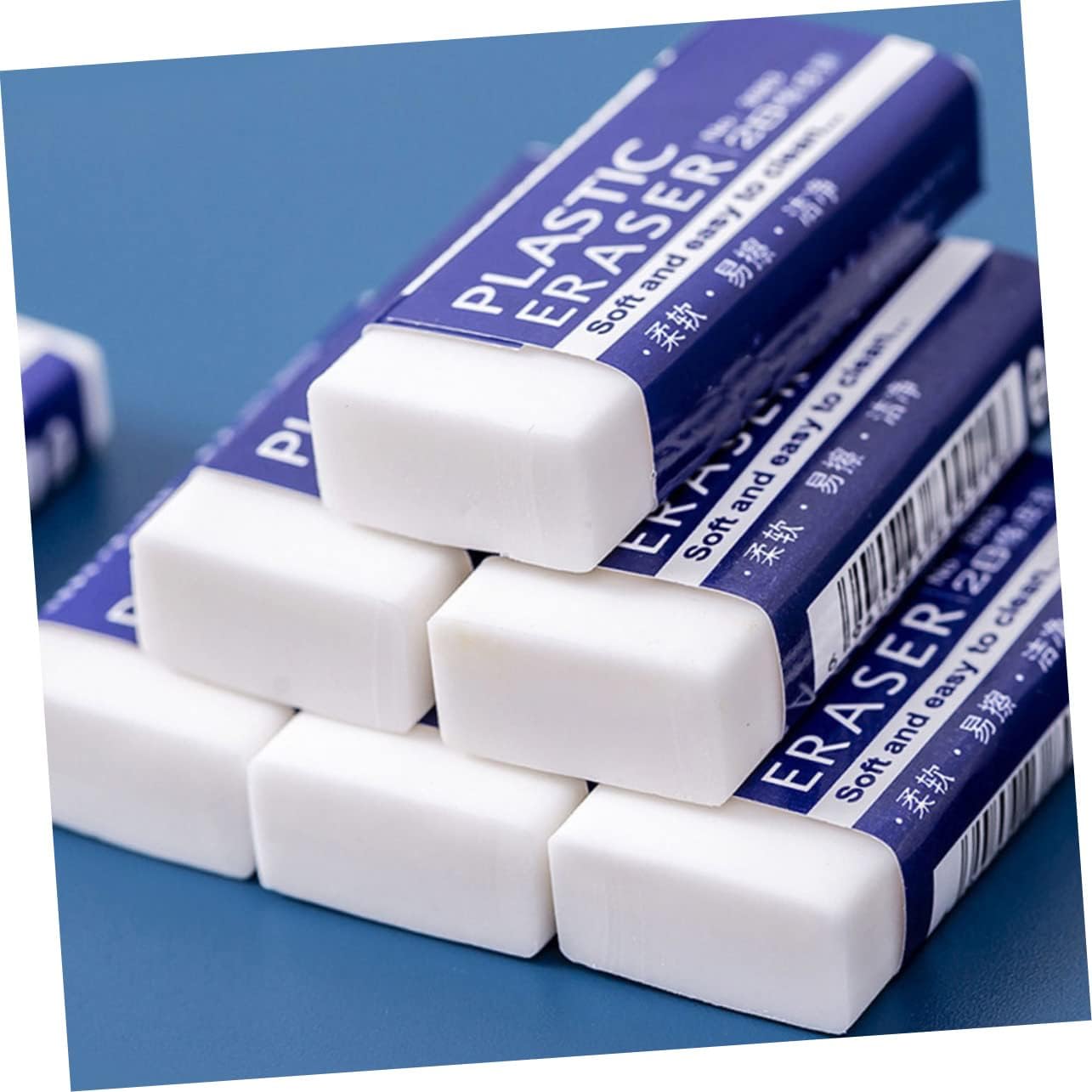 30pcs 2B Plastic Erasers for Students Portable School Test Erasers Multifunctional Exam for Boys and Girls Stationery