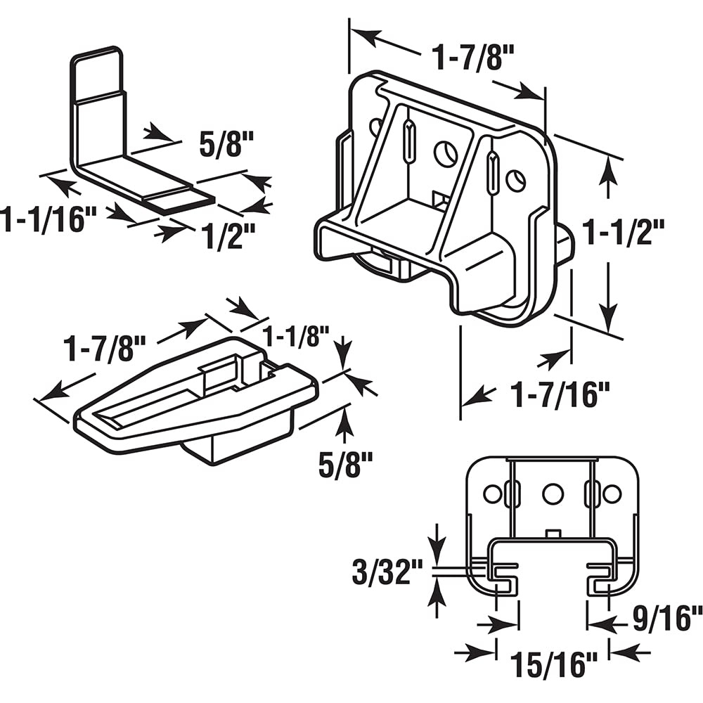 Slide-Co 223887 Drawer Track Guide and Glides – Replacement