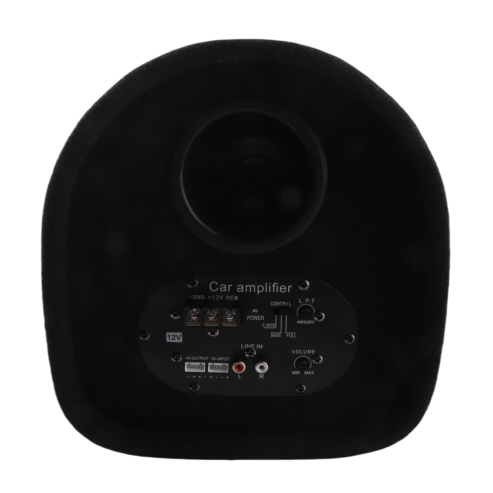 SEAFRONT Subwoofer per Auto, Subwoofer Audio per Auto in ABS da 12 V in Pelle, Massima 200 W, Protezione da Cortocircuito, Bassi Profondi, Installazione Semplice per e Utenti di Aggiornamenti Audio