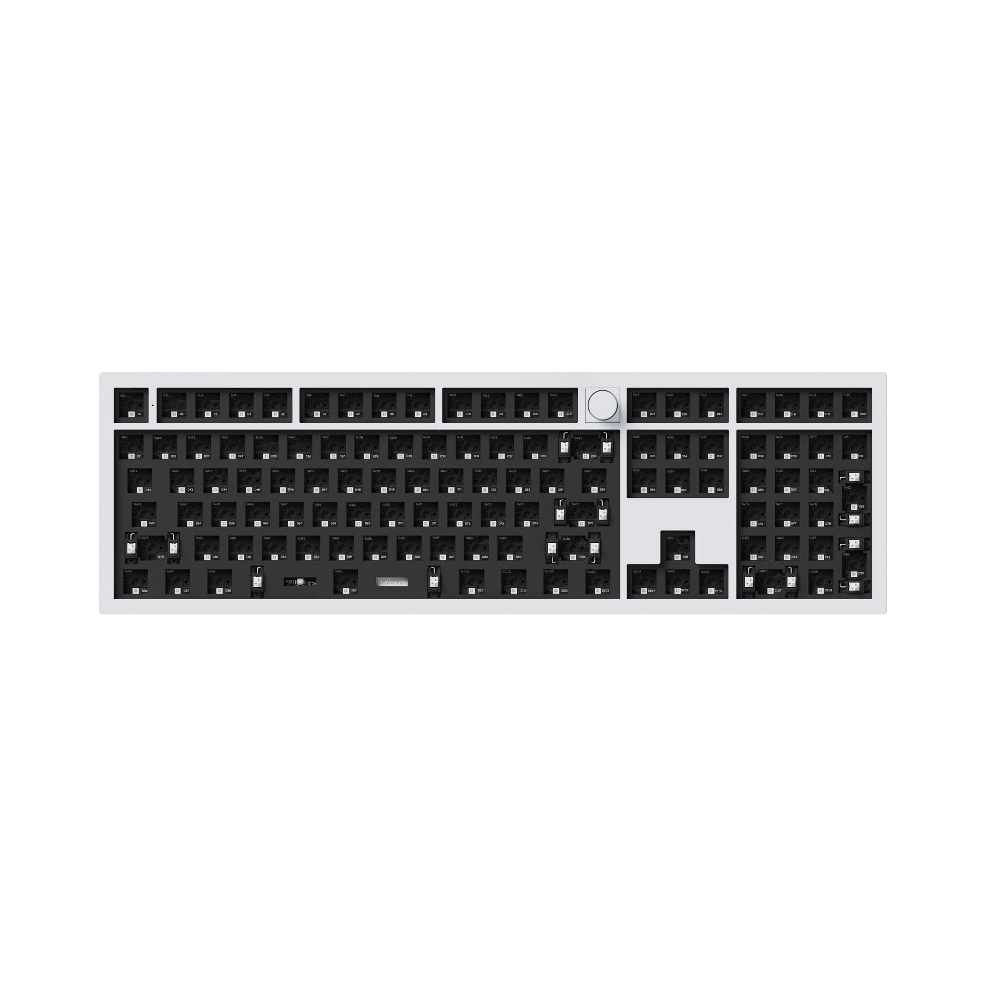 Keychron Q6 Pro Full-Metal QMK/VIA Programmable Knob Wireless Bluetooth/Wired USB Custom Mechanical Keyboard Barebone Version, Full Size Layout Hot