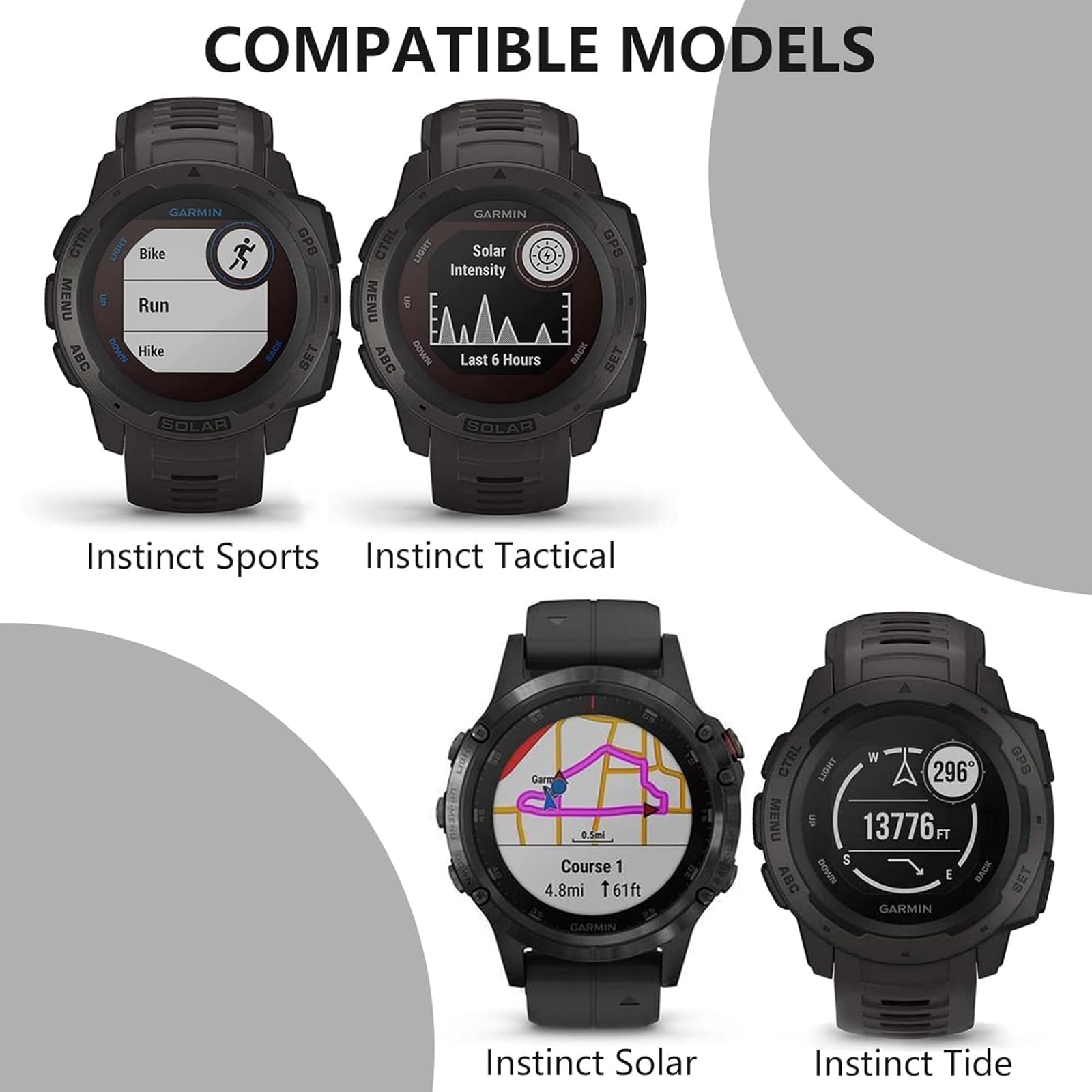 Pasek do zegarka Garmin Instinct, 22 mm, miękki, elastyczny, nylonowy, precyzyjny, magnetyczny pasek do zegarka Instinct Solar, Instinct 2 / Instinct 2 Solar/Crossover Solar/Instinct Tactical/e-sports