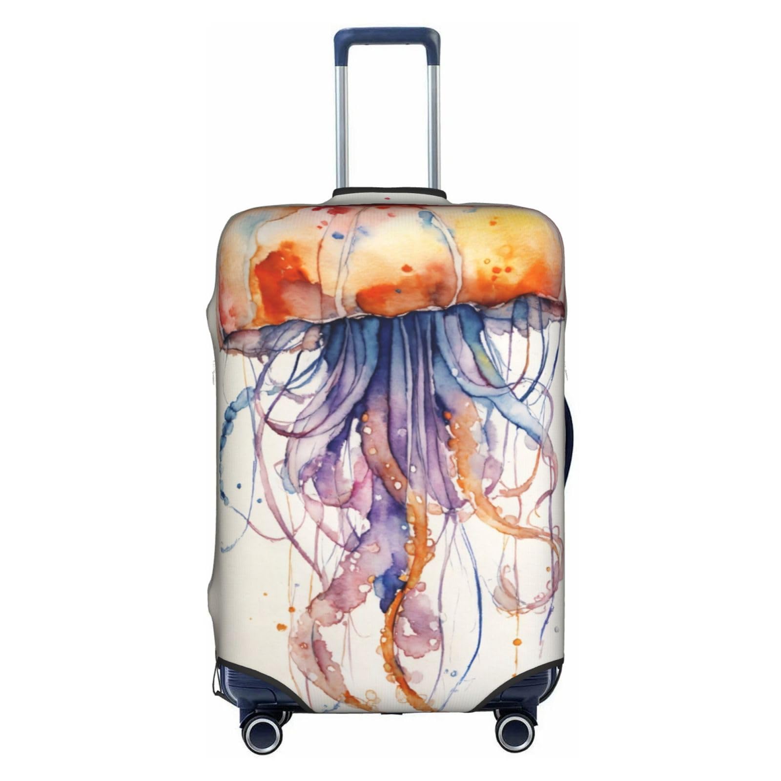 Housse de protection pour valise motif méduses extensible blanc Large - 8