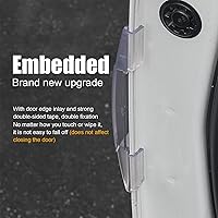 Vista 4 de Paquete de 4 protectores universales de protección de borde lateral de puerta de automóvil, autoadhesivo, antiarañazos, protector de colisión