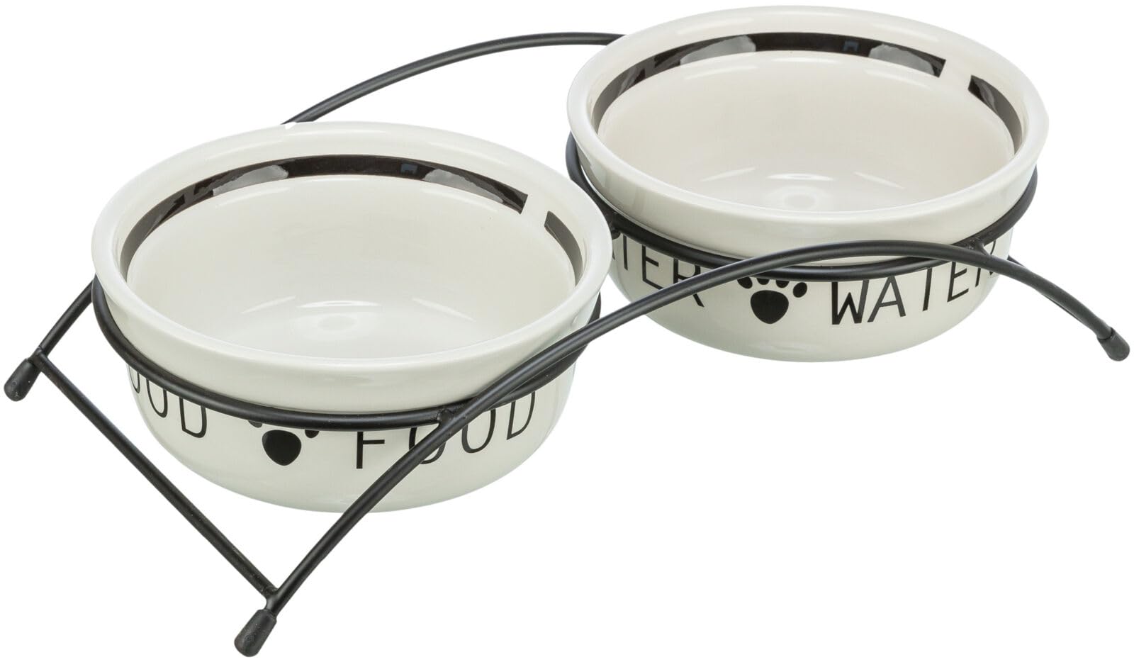 Trixie Eat on Feet Two Ceramic Dog Bowl Set, 0.25 Litre