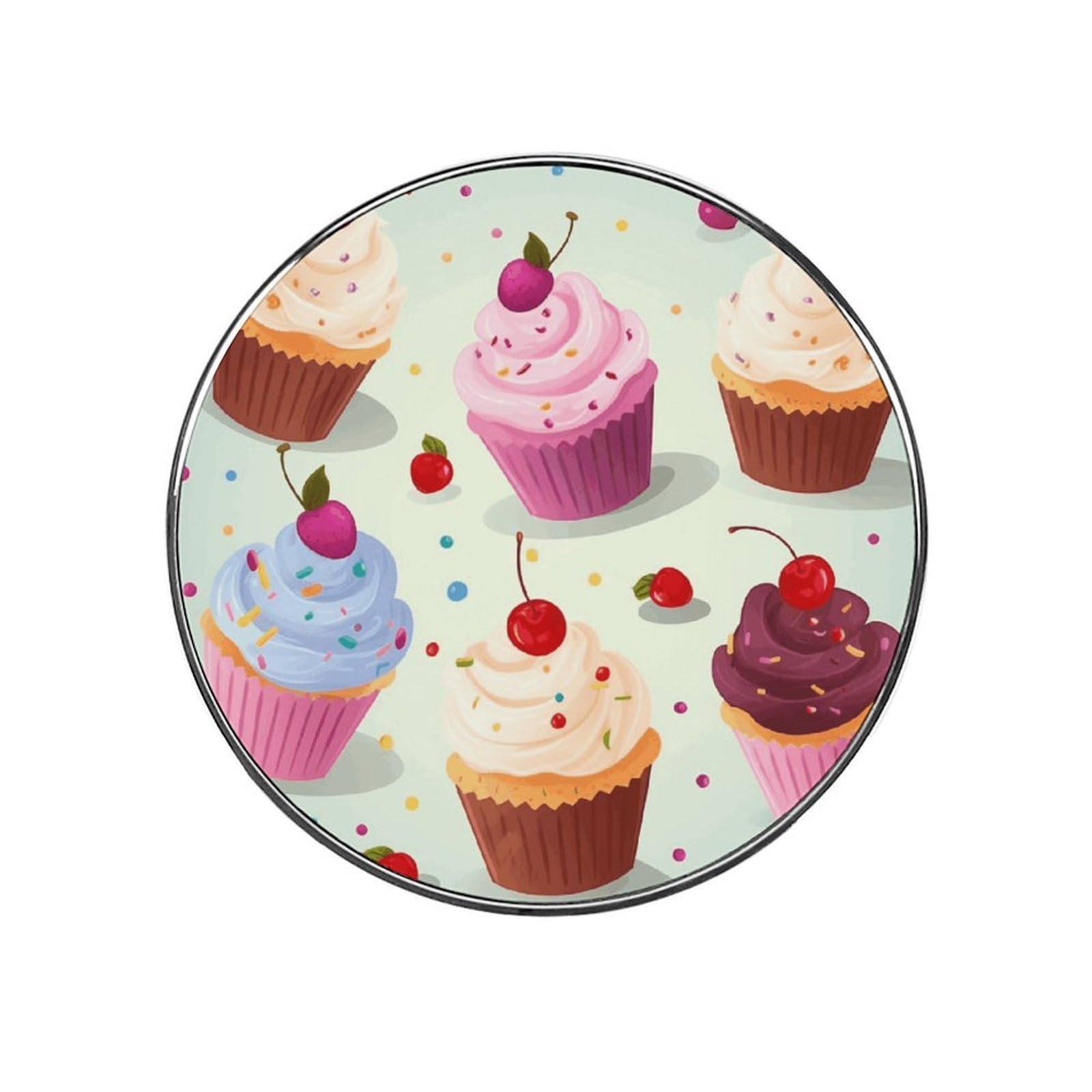 Delicious Cupcakes Fridge Magnet Magnetic Refrigerator Magnets Mini Round Kitchen Fridges Magnets for Kitchen Office Whiteboard Cabinet and Dishwasher