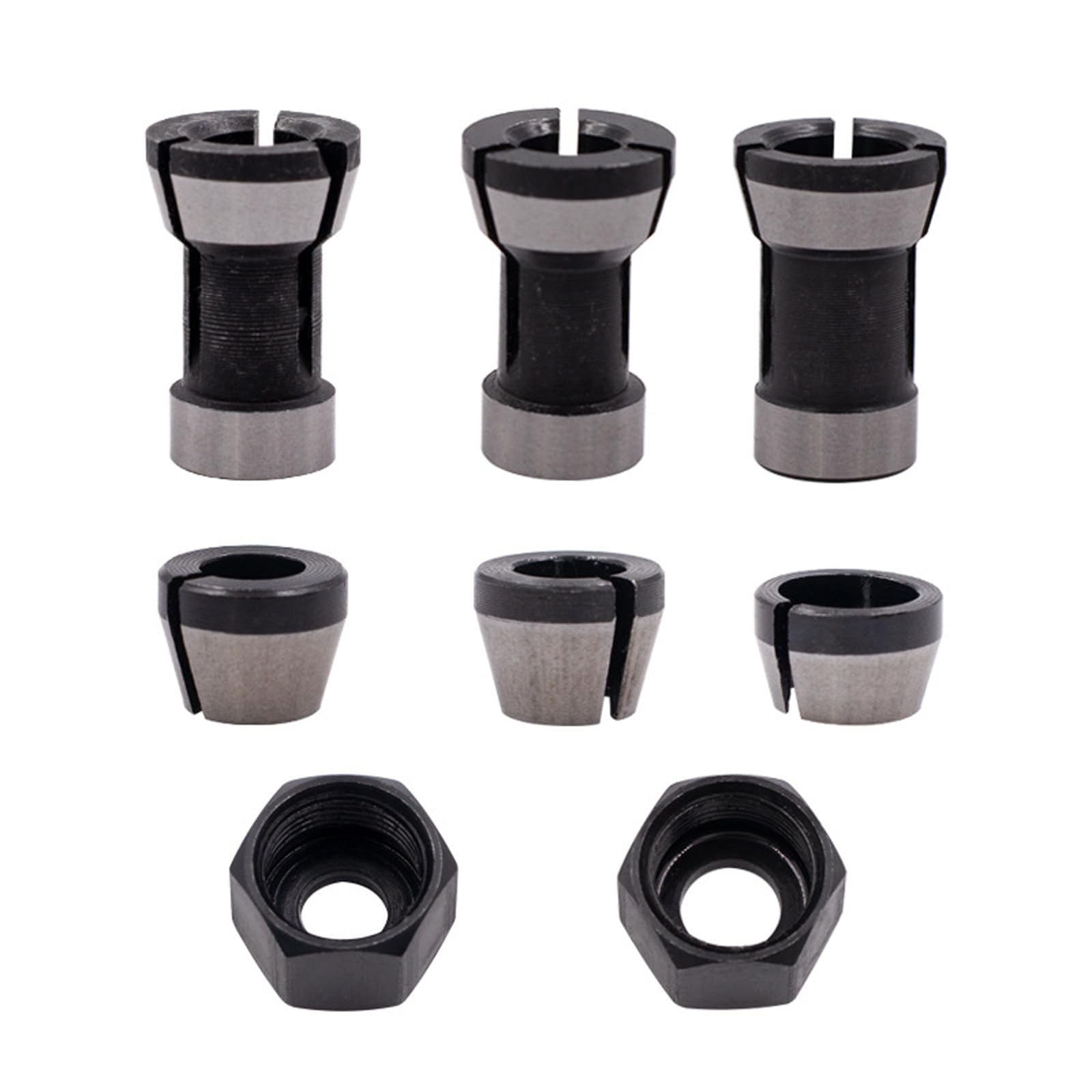 6.35mm 8mm 6mm Adapter Collet Set Practical Engraving Trimming Machine Routers Milling Cutter Improvement Accessories Carpentry Routers Attachments