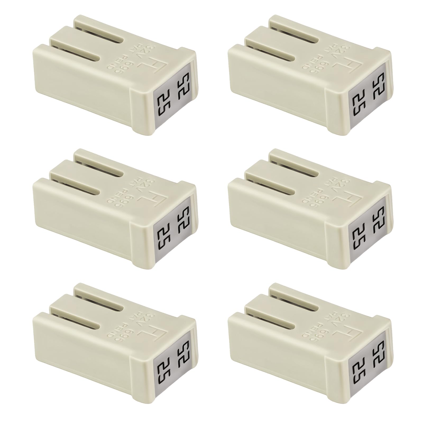 Juego de 6 fusibles de 25 amperios, mini ranurados en forma de caja automotriz surtida, kit surtido de fusibles para coches, camionetas, camiones, SUV