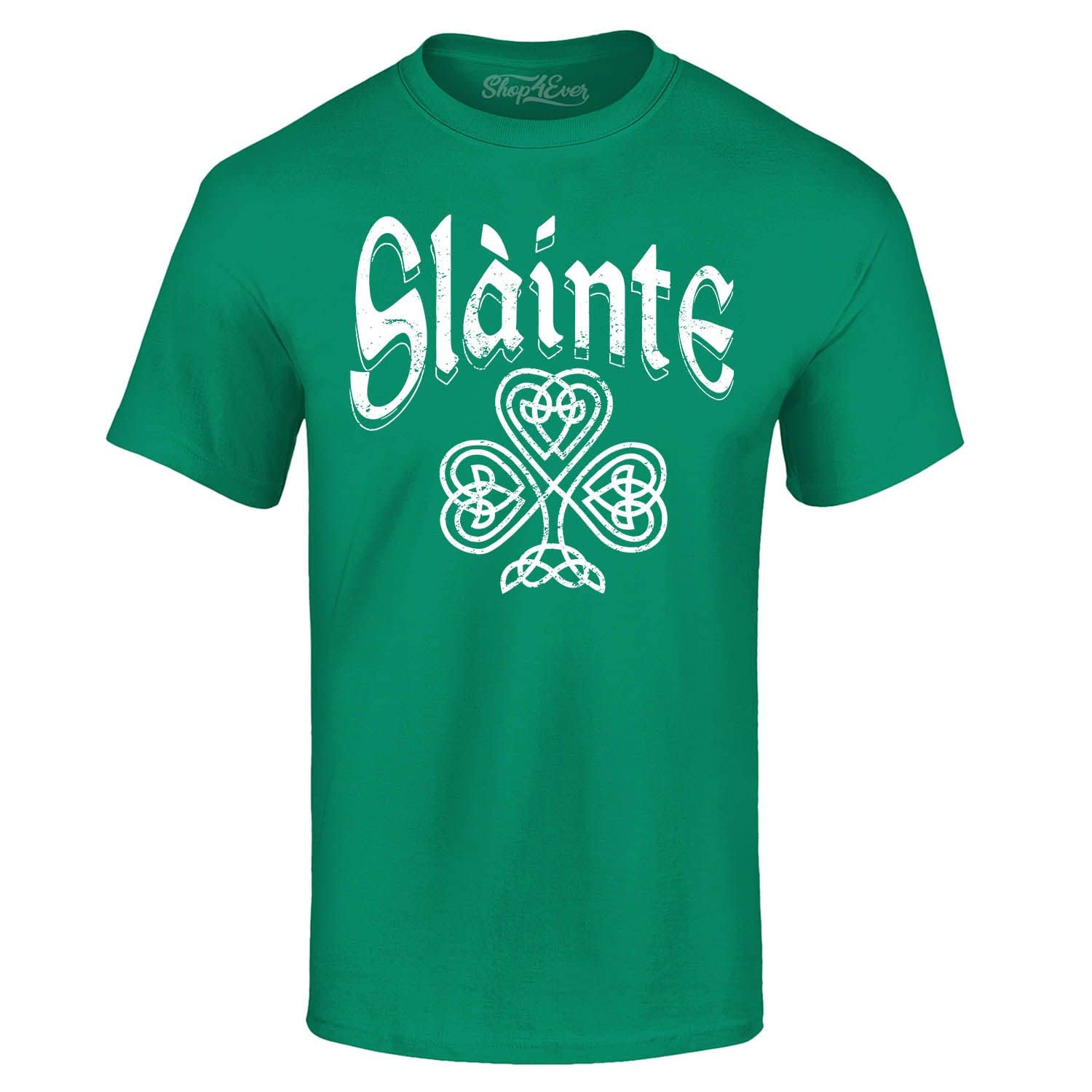 shop4everSlainte Celtic Knot Irish Scotish Toast Cheers St. Patrick's Day T-Shirt
