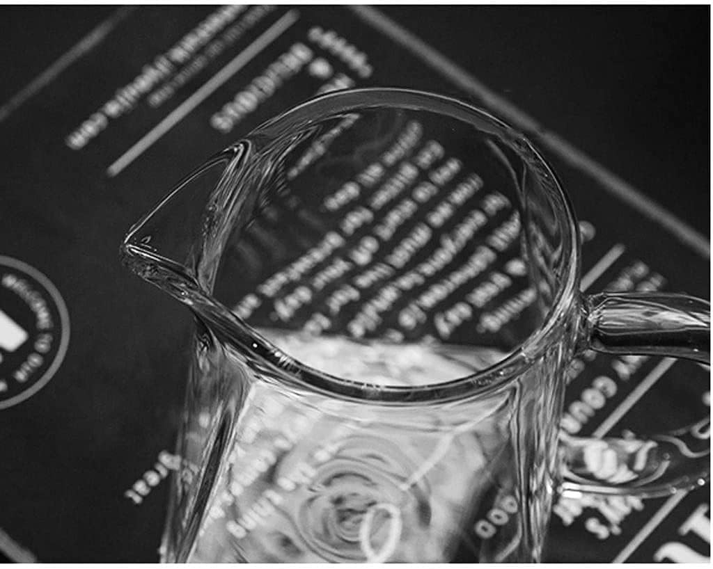 Milk Frother Cup Milk jug decor Nordic Heat-resistant Transparent Glass Square Drip Type Handmade Coffee Sharing Pot Hanging Ears Brewing Aromatherapy Teapot Large Capacity mini Milk jug