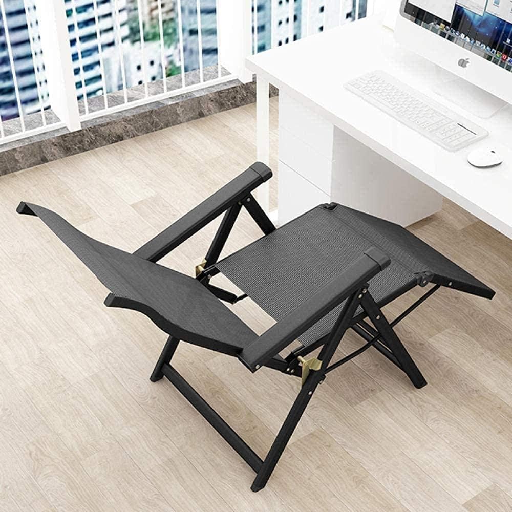JATIBOSH Folding Sun Lounger Garden Chair Folding Lounge Chair Sun Chair Garden Lunch Break Office Siesta Chair Adjustable Backrest Balcony Household Foldable Beach Chair-A