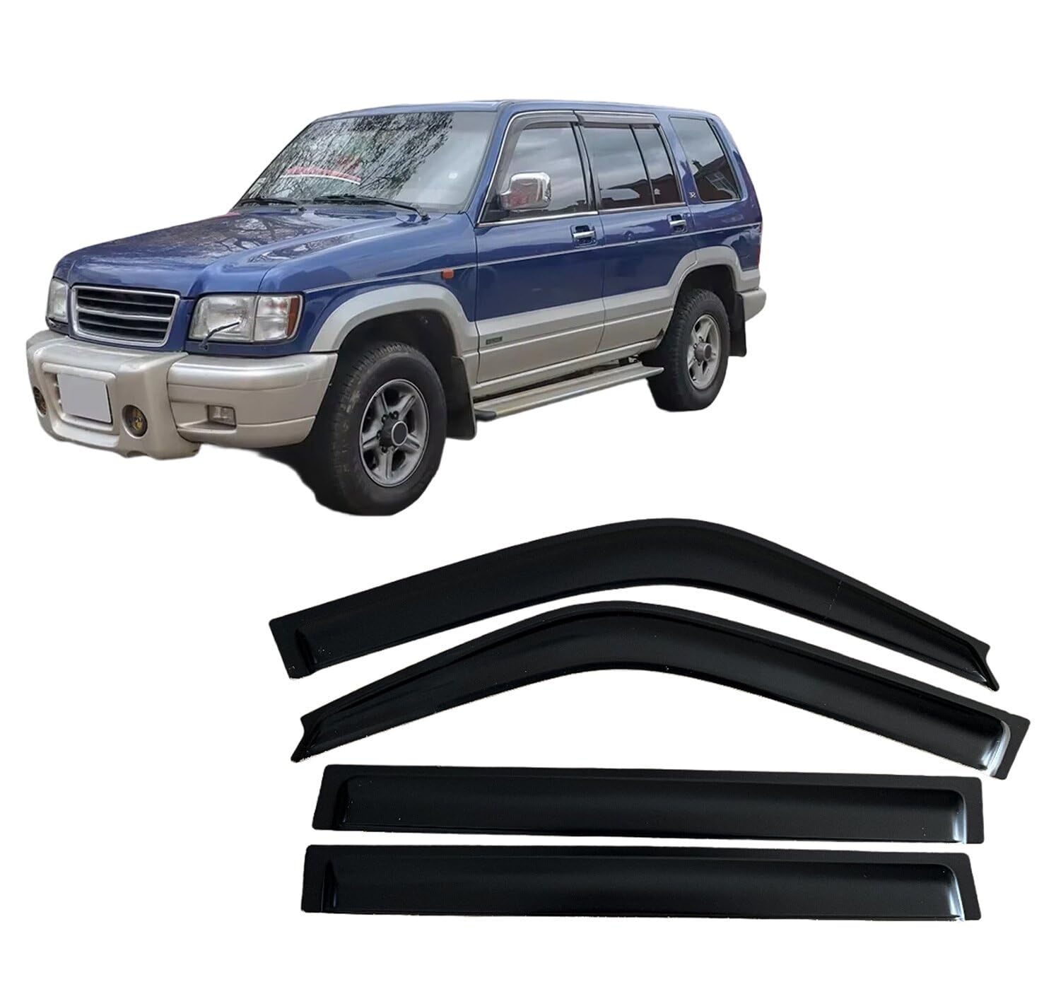 nwsplmy Wind Deflectors for ISUZU TROOPER 1992-2002 4D, Rain Guards Window Visors, 4-Piece, Protects Against Fading & Cracks