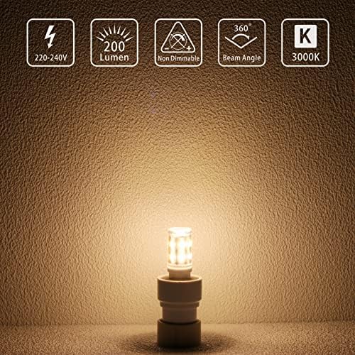 ROMKE G9 LED Bulbs, 2W 200lm Warm White 3000K, Equivalent to 20W 25W G9 Halogen Bulbs, No Flicker LED G9 Bulbs, Energy Saving G9 Light Bulb, Non Dimmable, 220-240V AC, Pack of 10