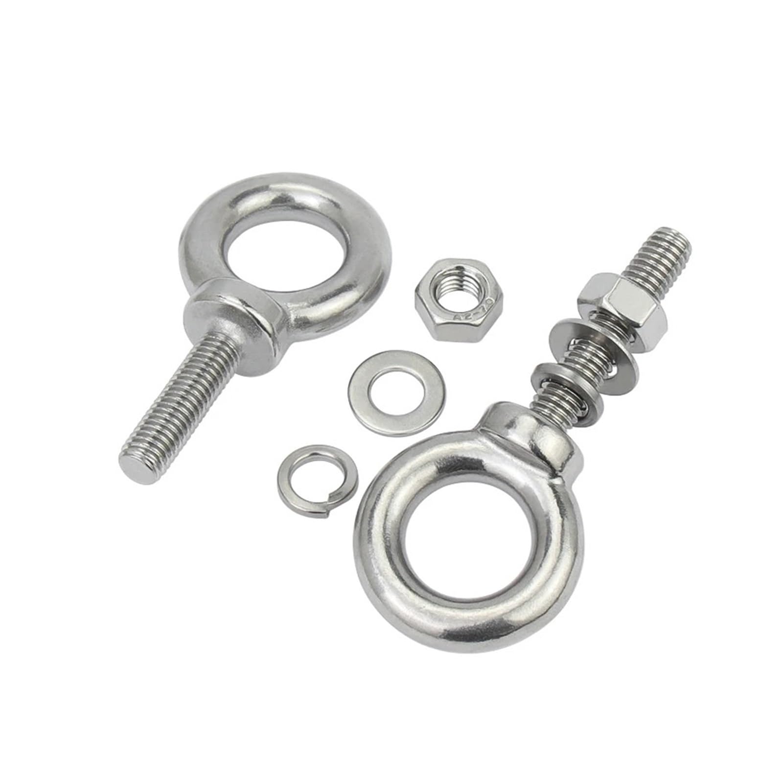 Bulloni a occhiello in acciaio inossidabile, acciaio inossidabile 304 M10 M12 M14 M16 M18 M20 M22 M24 M27 M30 Bullone ad anello con rondella dado Set di viti for dadi a occhiello di sollevamento marin