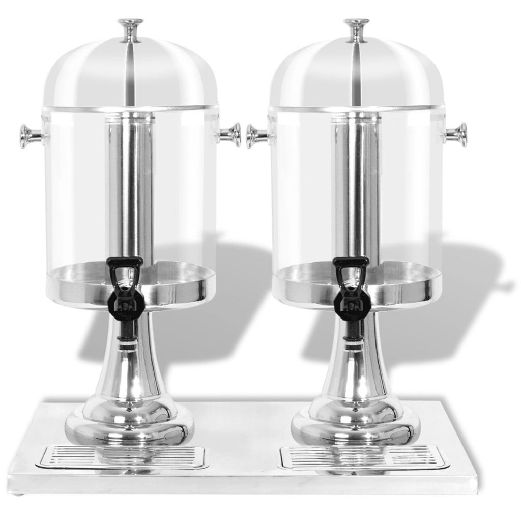 Festnight Zumo Dispensador Doble de Acero Inoxidable 2 x 8 L