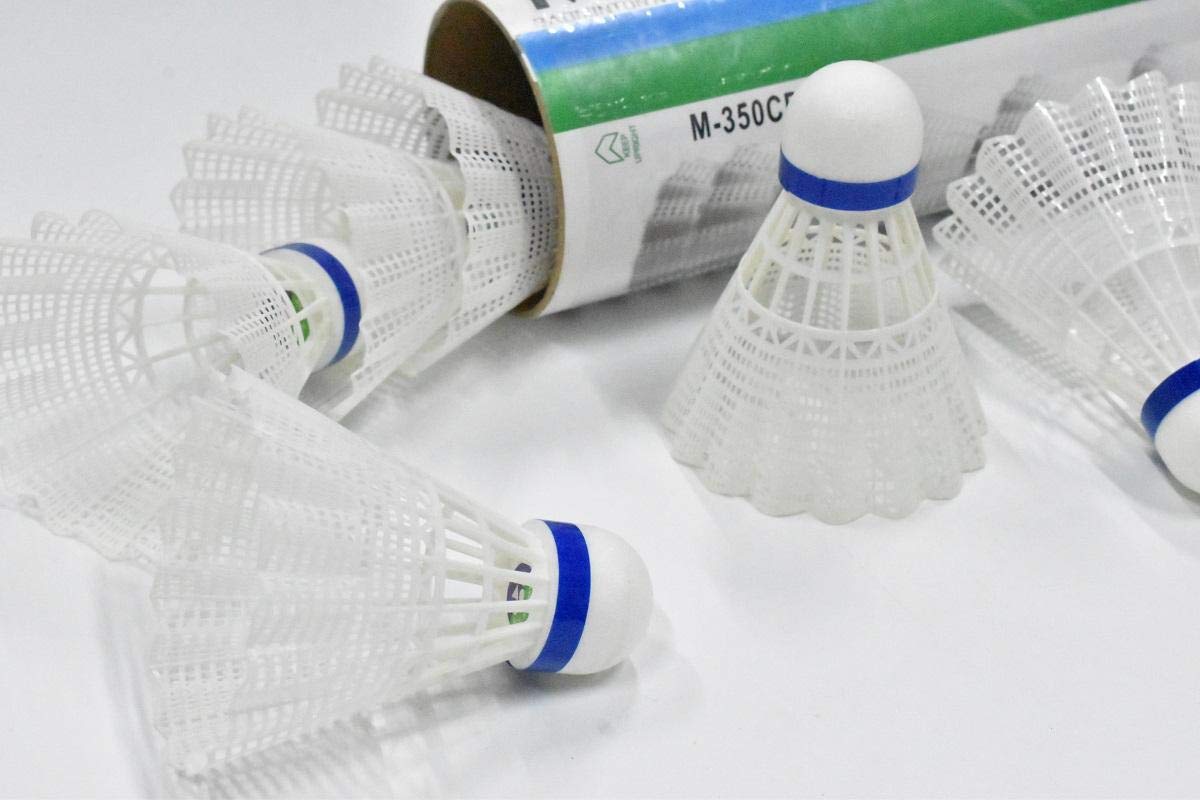 SPOCCO Badminton Shuttlecocks Nylon Practice(Tube of 6Pc) Nylon Shuttle - White (Medium Slow, 76, Pack of 6)-picture-36