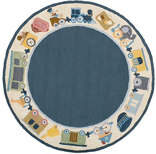 Momeni Lil Mo Classic 5' X 5' Round Rug in Blue