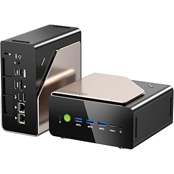 GMKtec EVO-T1 Mini PC AI Ultra 9 285H (up to 5.4 GHz) 64GB DDR5 (32GB x 2) 2TB PCIe 4.0 SSD Gaming Mini Computer, 3X M.2 Expa