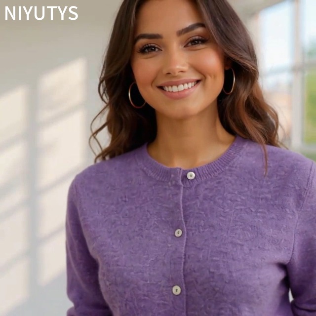 Gilet Femme Hiver Cardigan Chic Et Elegant Avec Boutons Pull