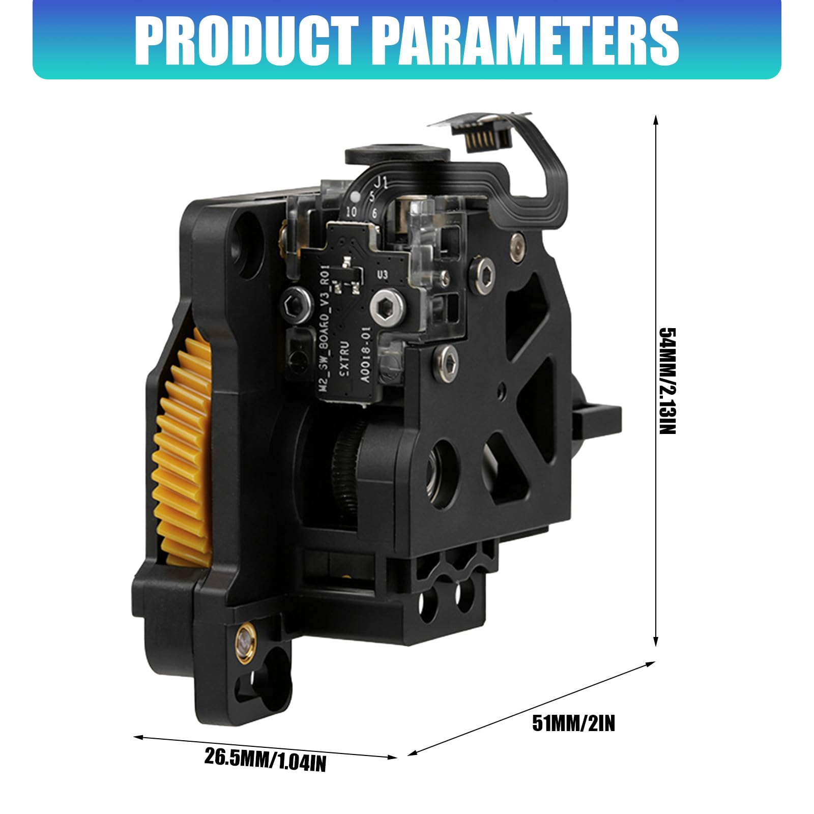 Modulo estrusore a basso rumore aggiornato Gestione del calore in acciaio temprato per P1S P1P X1C Accessori per stampanti 3D Componente a basso rumore