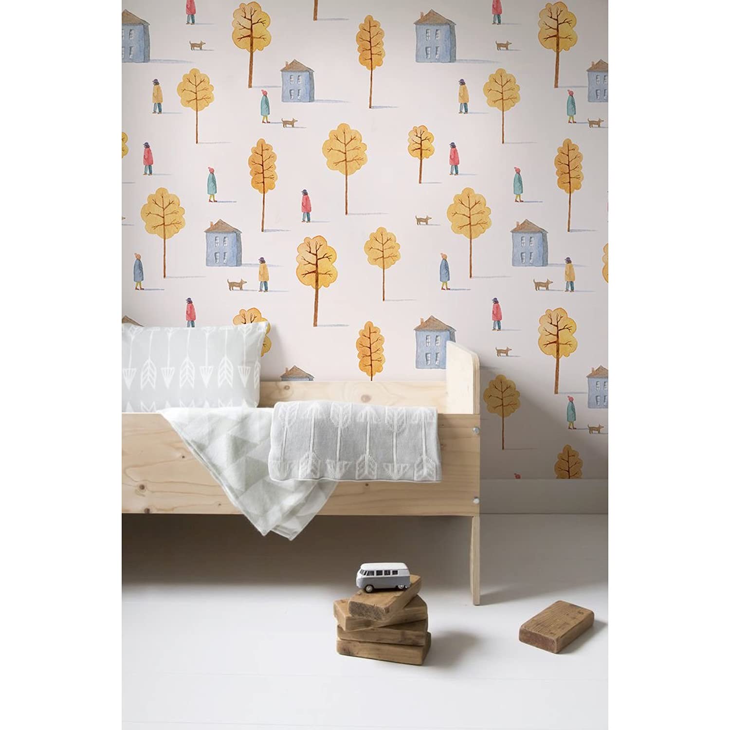 Papier peint pour meuble abîmé solution rénovation murale chambre et salon