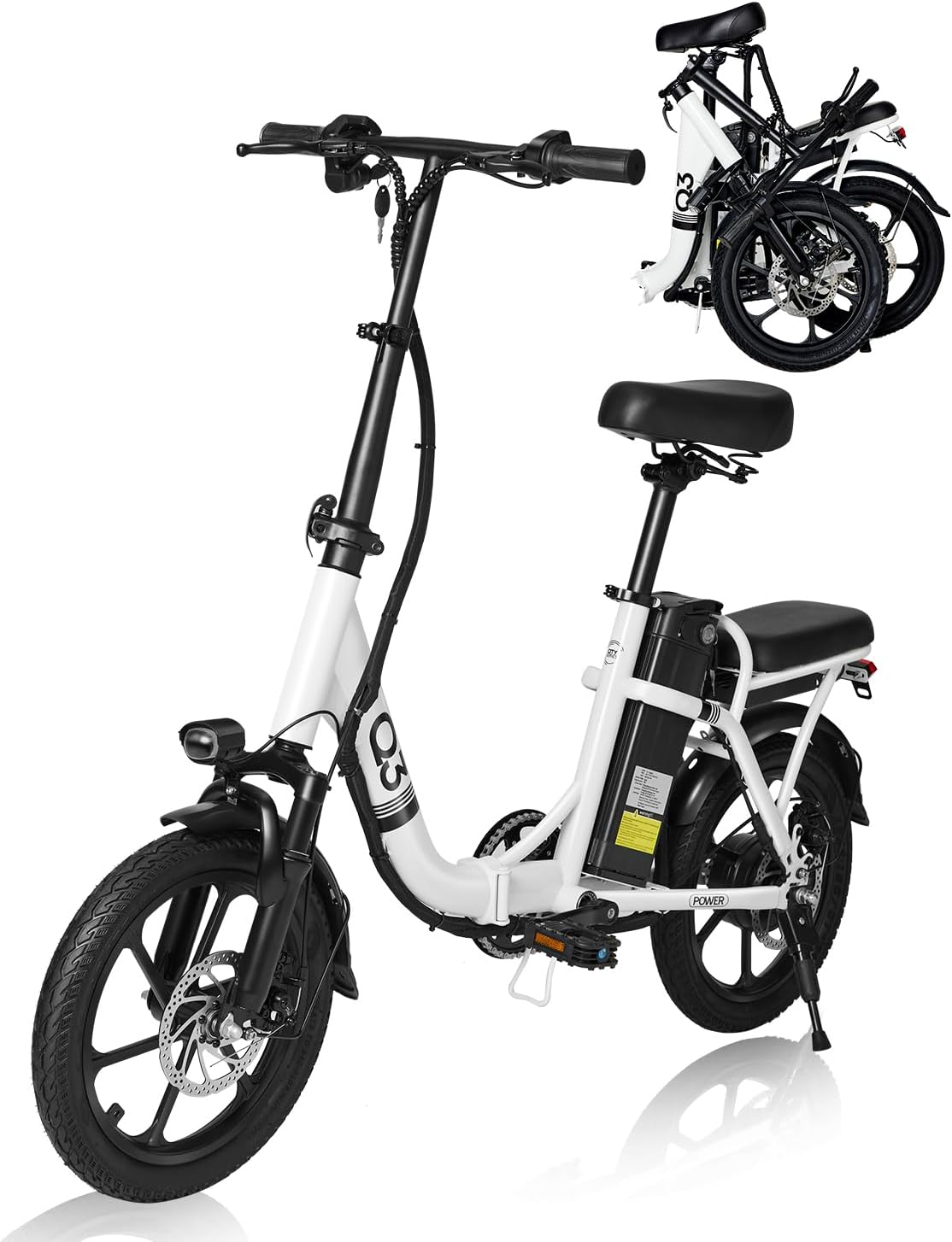 APYEAR Electric Bike for Adults,14"/26"Folding Electric Bike,20/40+ Miles,7-Speed,25MPH by 500W/750W(Peak) Motor Mountain Ebike,Shock Absorber,Electric Bicycles for Commuting,E-bike,Lightweight Ebike