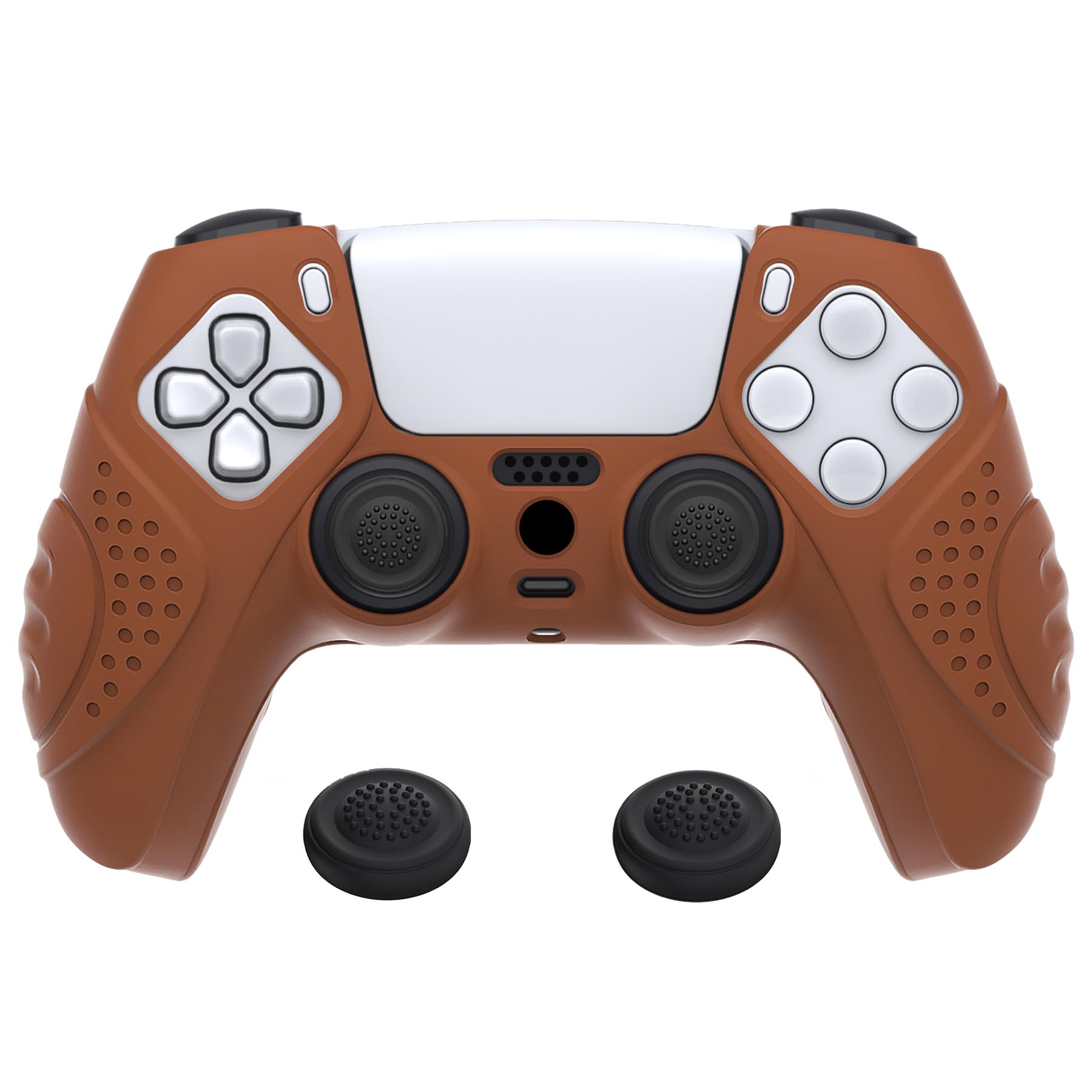 eXtremeRatePlayVital Guardian Edition Racing Green Ergonomic Soft Anti-slip Controller Silicone Case Cover for ps5, Rubber Protector Skins with Black Joystick Caps for ps5 Controller — view 12