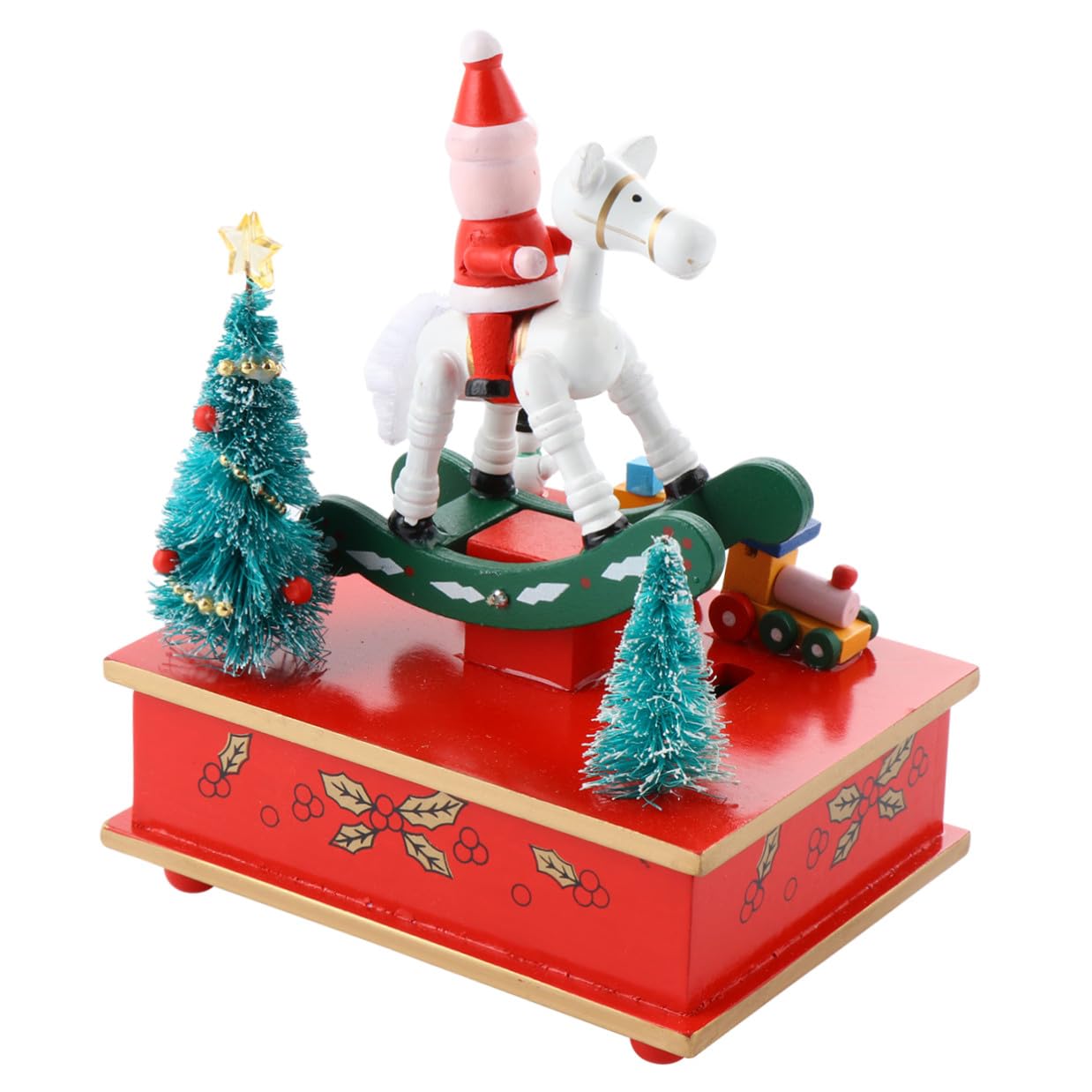 BESPORTBLE Carillon Albero di Natale in Materiale Sintetico Adorabile e Portatile, Decorazione Natalizia per Ufficio e Camera da Letto