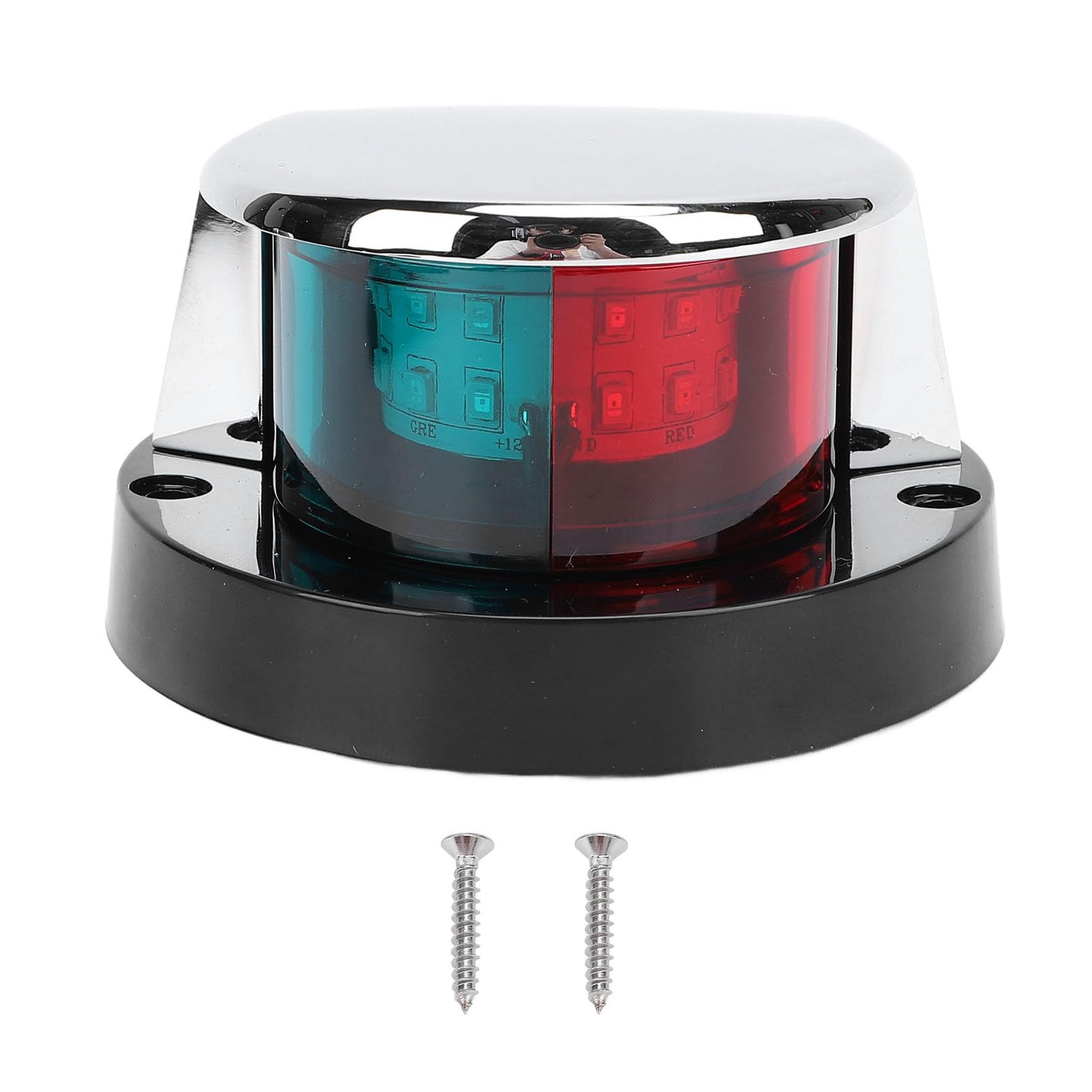 Garosa Luce di Navigazione a Prua per Barca LED Rosso Verde Copertura in Lega di Zinco per Pontone Skiff Piccole Imbarcazioni DC12V 2NM Visibilità IP65 Impermeabile