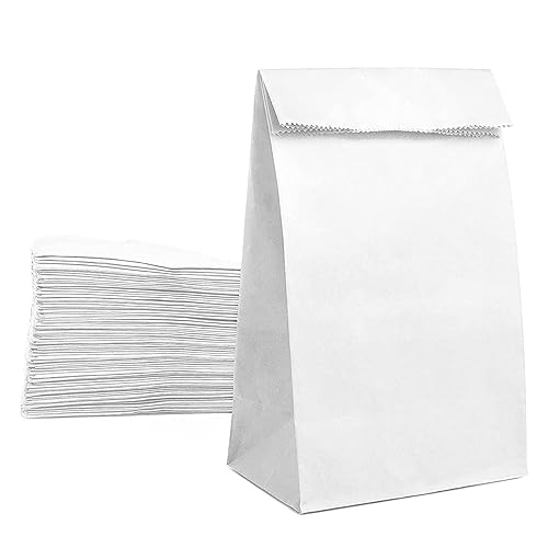 Miniatura 2 de Perfect Stix - Bolsas de papel kraft de 4 libras, color blanco, paquete de 500 unidades (bolsa blanca Kraft de 4 libras)