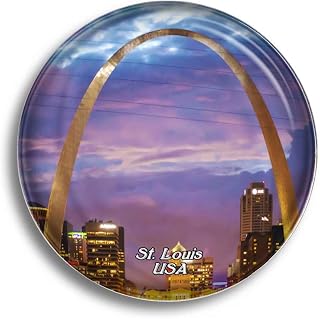 Fridge Magnet USA America The Gateway Arch St. Louis Glass Magnets for Refrigerator Souvenirs Cute Crystal Magnet Decor for Whiteboard Office Home Gift