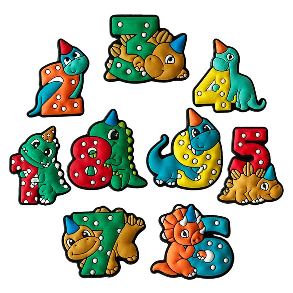 Dinosaurio Encantos del Zapato 38PCS Cute Cartoon Zapato Decoración Croc Charms para Niñas Mujeres Niños Adultos, Regalo para Fiesta de Cumpleaños