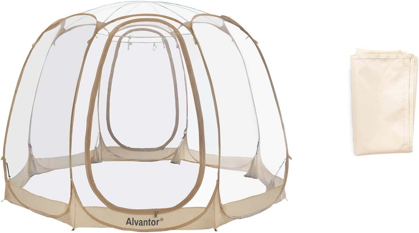 Tienda Campana Instantánea 4 Personas - Desplegable En 1 Minuto, Impermeable Y Con Vestíbulo